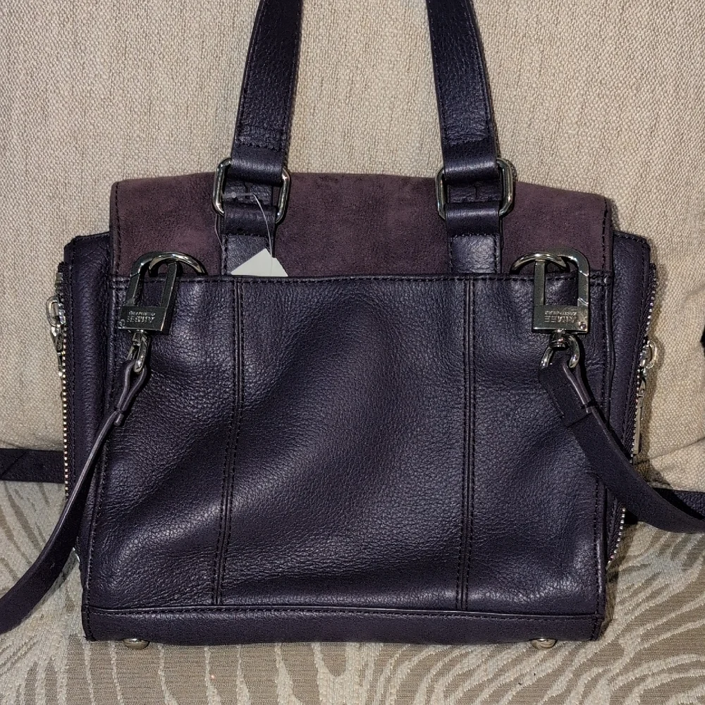 Aimee Kestenberg Eggplant Leather & Suede Bag With Tags New With Tags